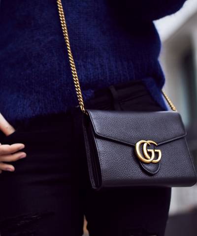Клатч Gucci GG Marmont Chain Bag Black